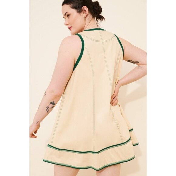 NWT Size 3X- Anthropologie zip-front denim mini dress NWT US$ 158 (100% Cotton) - Picture 3 of 16